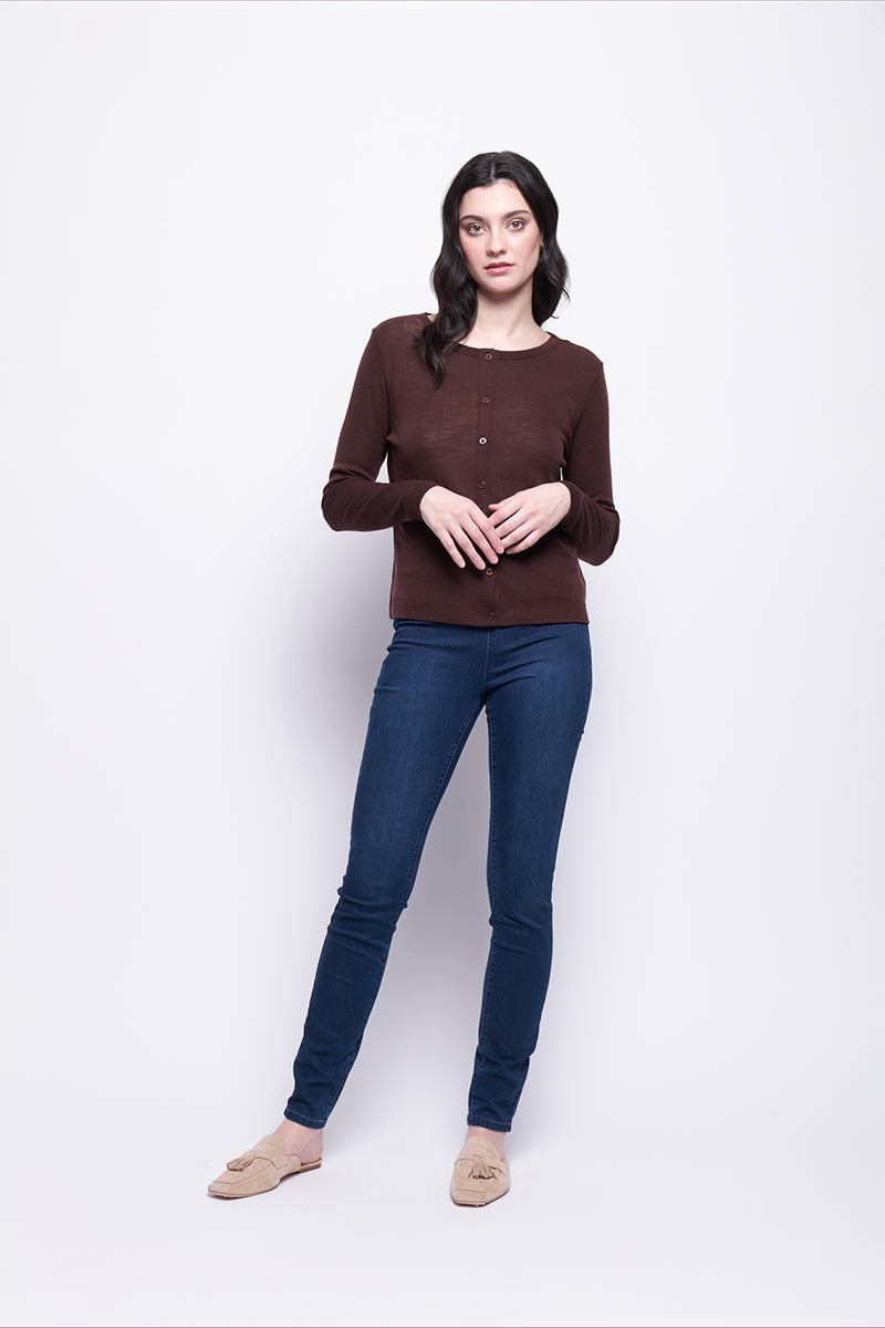 Foil Time Wool Tell Cardigan (Navy, Moss, Black or Still water)