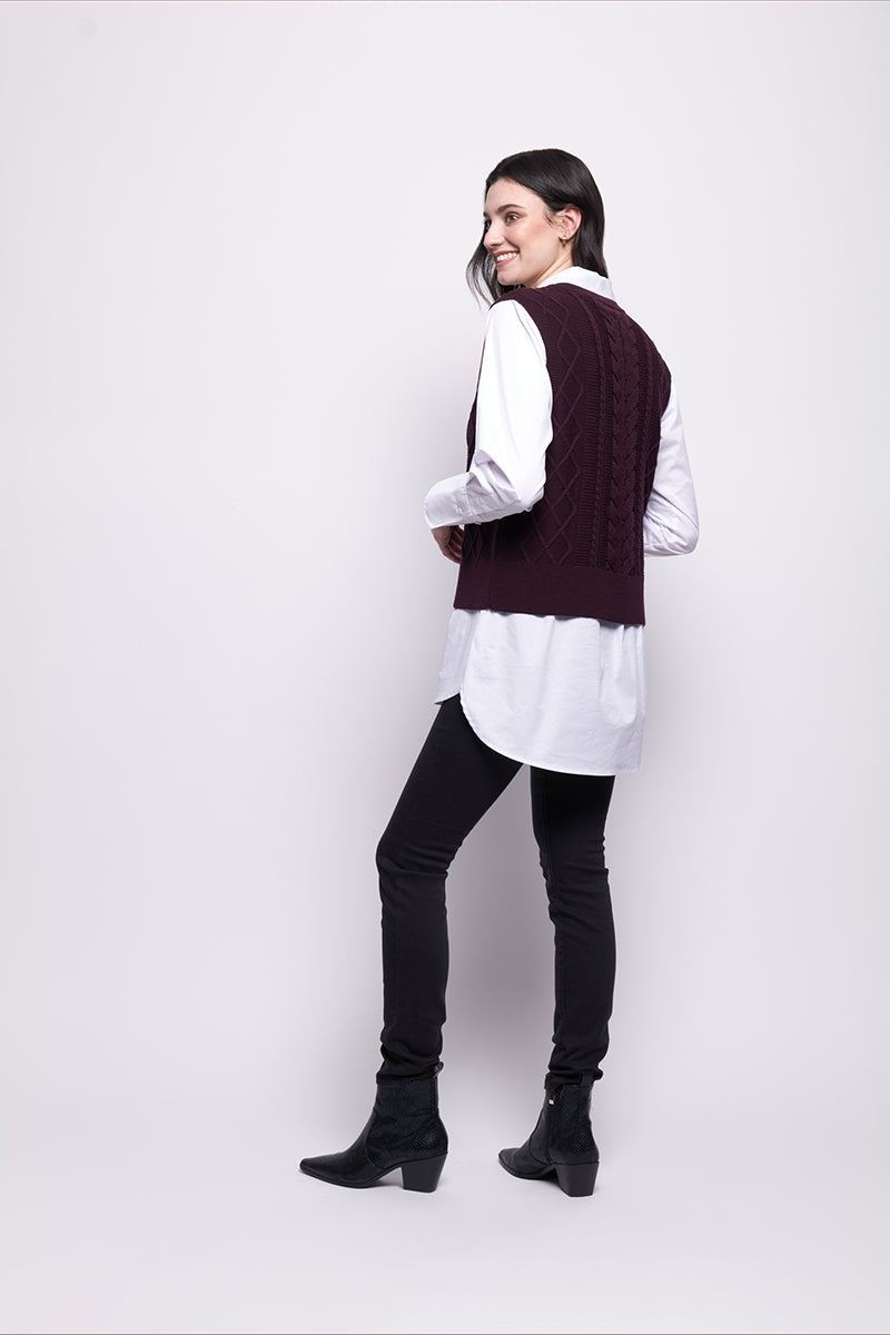 Foil Plot Twist vest (Hunter & Plum)