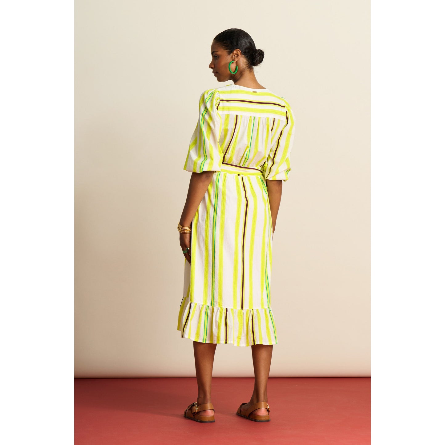 POM striped lemon Dress SP7814