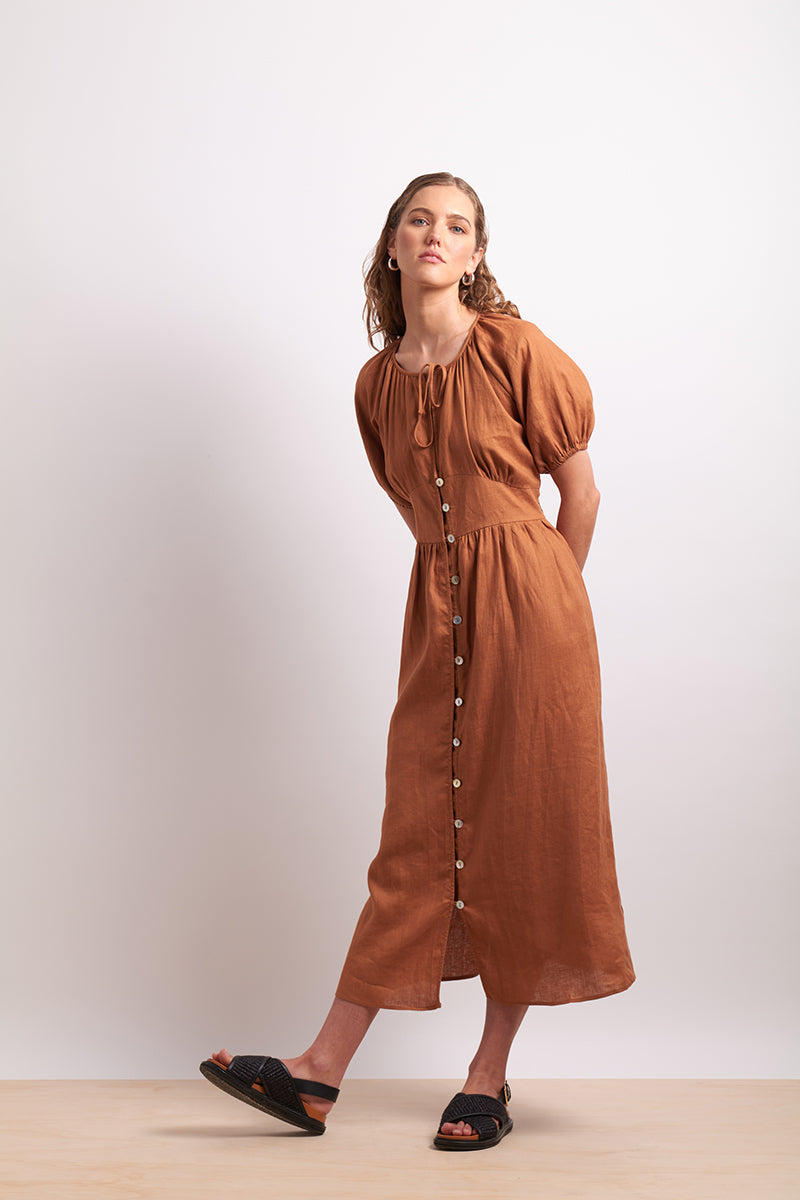 Neris the storybook dress Cinnamon