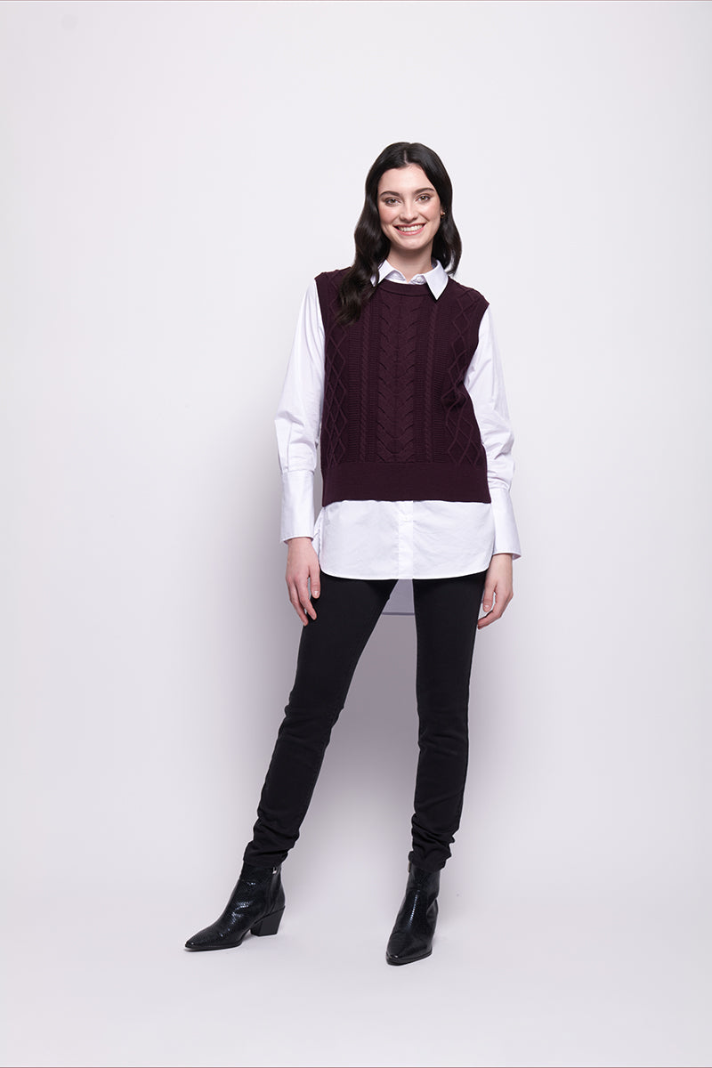 Foil Plot Twist vest (Hunter & Plum)