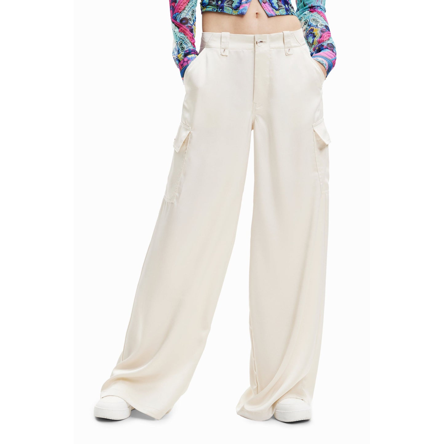 Desigual Trousers 23SWPW13 White