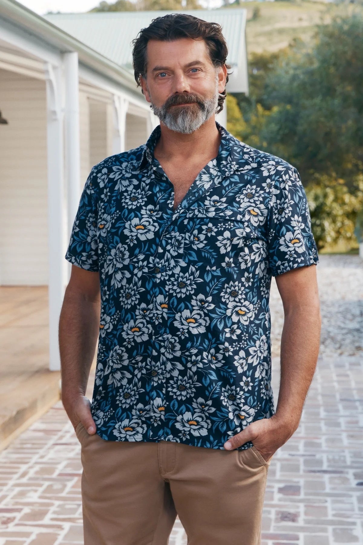 MahaShe Men's Shirt Camellia