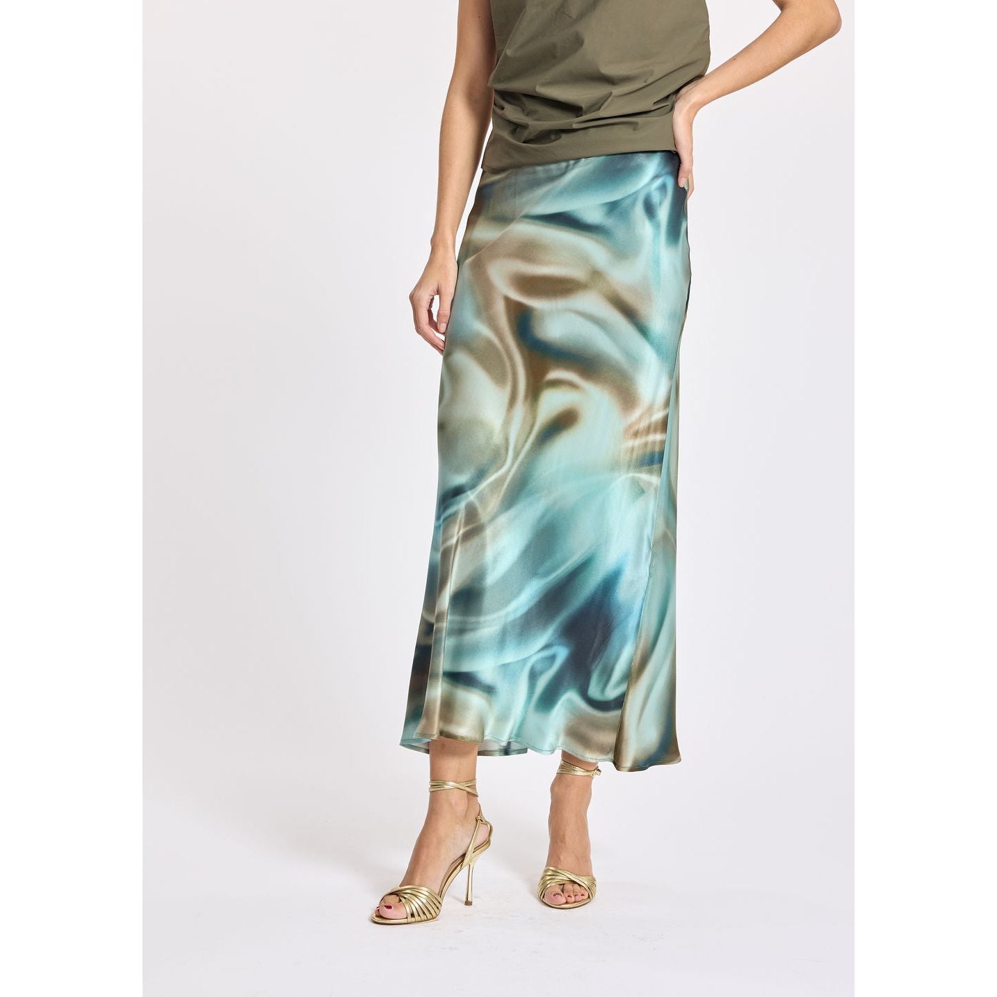 Lauren Vidal Vera Green Skirt