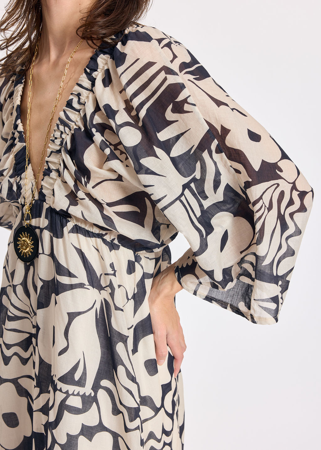 Lauren Vidal Licia Noir/Ecru Dress