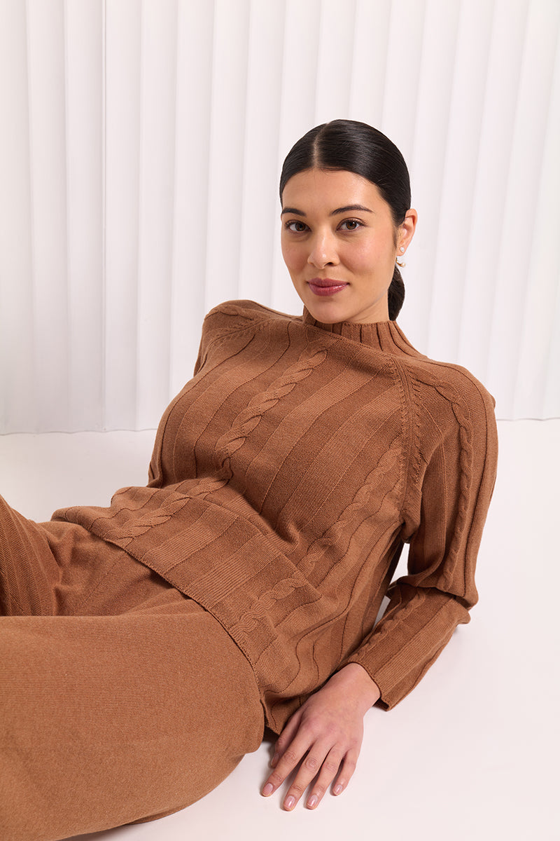Foil Feeling Connected Sweater (Duck Egg or Caramel)