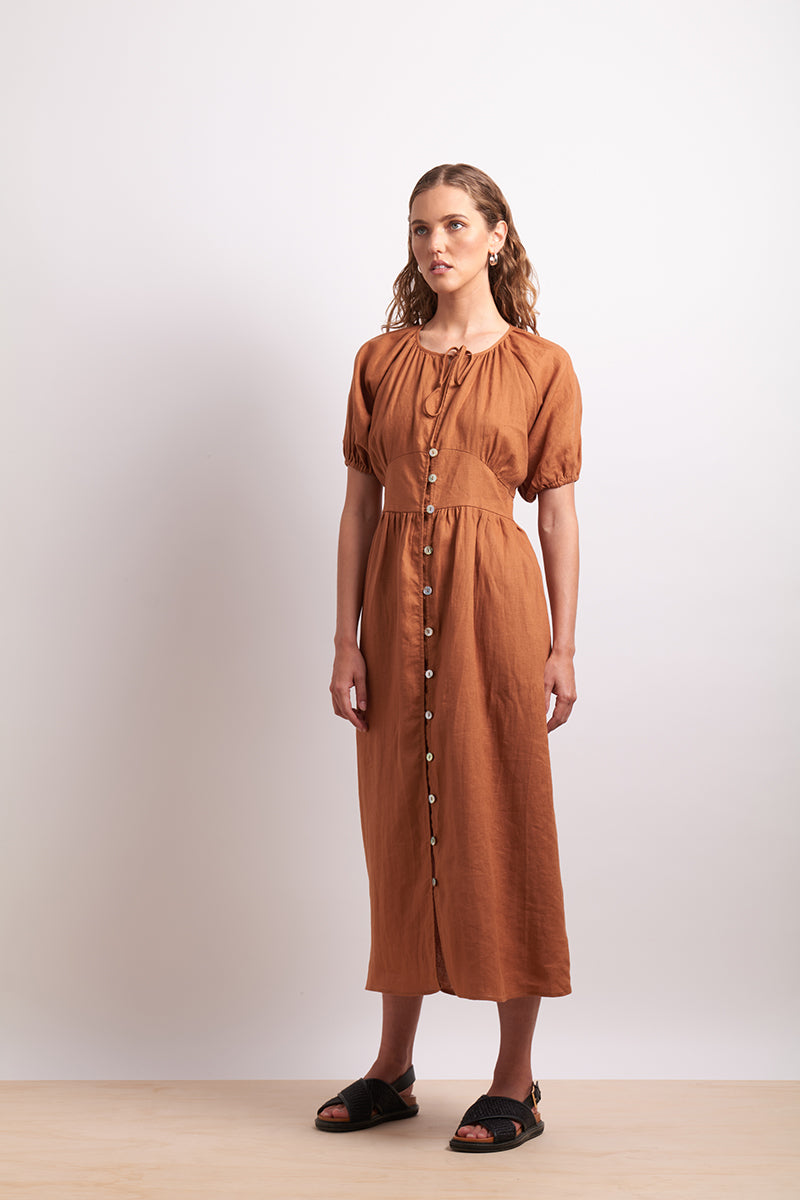 Neris the storybook dress Cinnamon