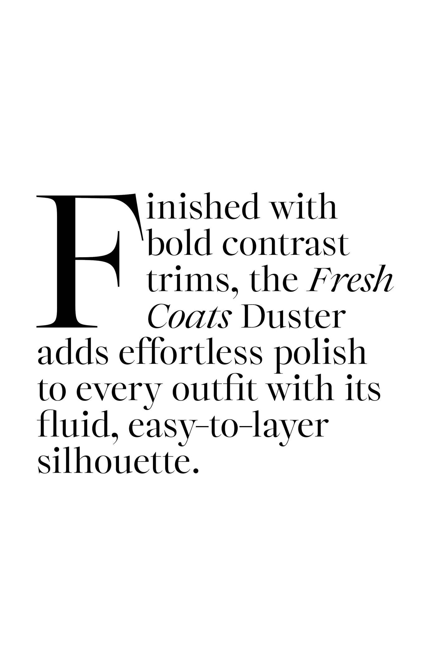 Curate Fresh Coats Duster Blue Plate