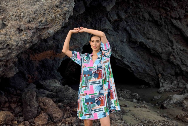 Foil Up And Coming Dress Del Sol