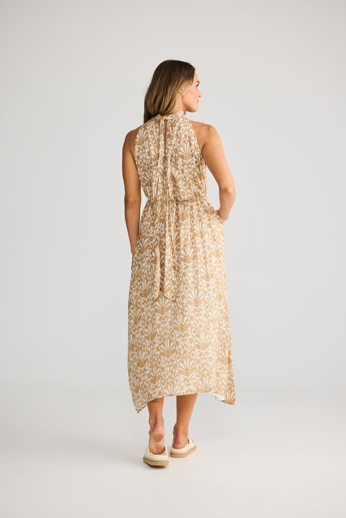 Holiday Mangrove Dress Taupe Spring Fan
