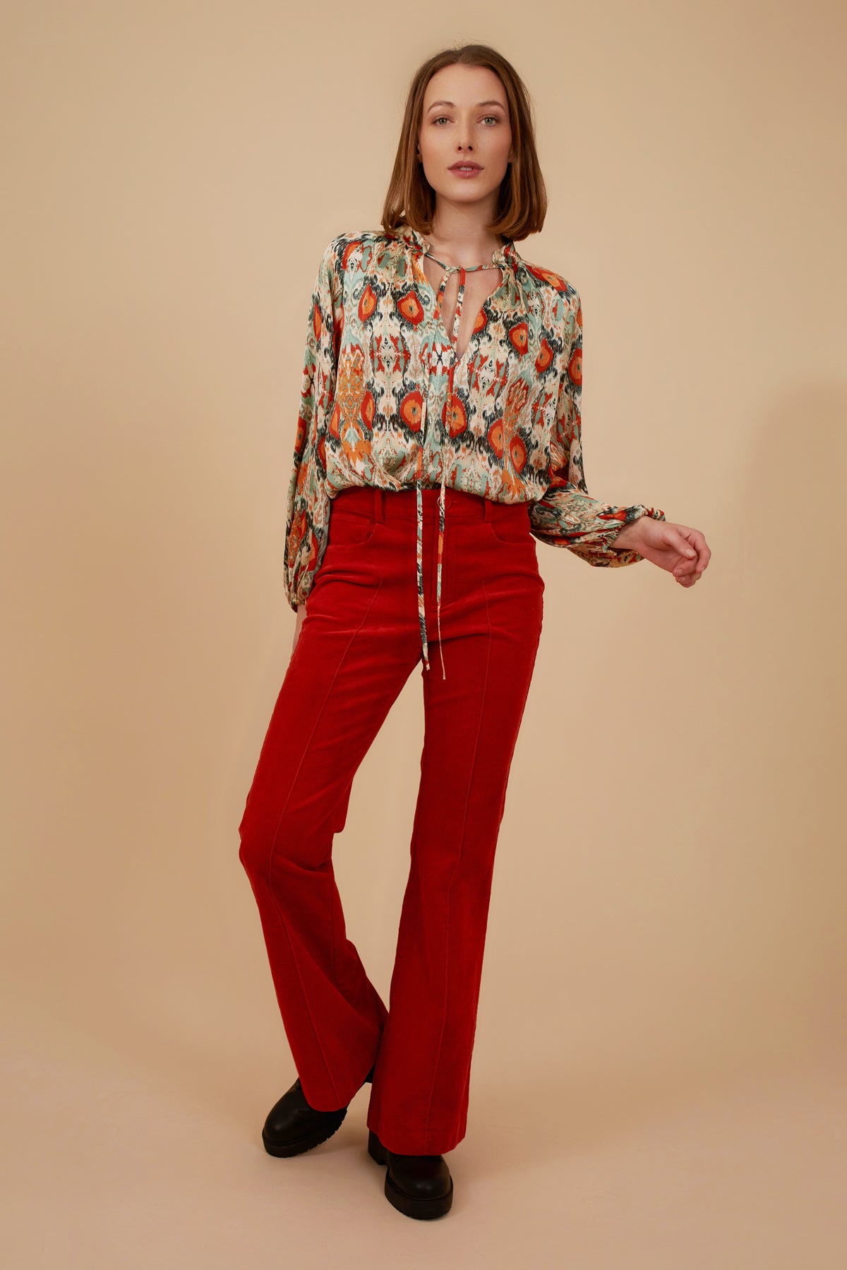 Traffic People Rust Blouse SBS12766