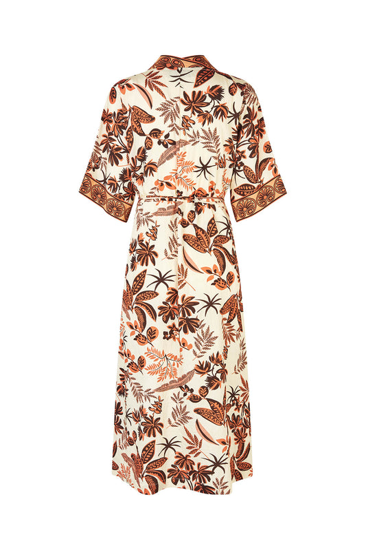 Lollys Laundry Jemima Maxi Dress Cream/Flower Print