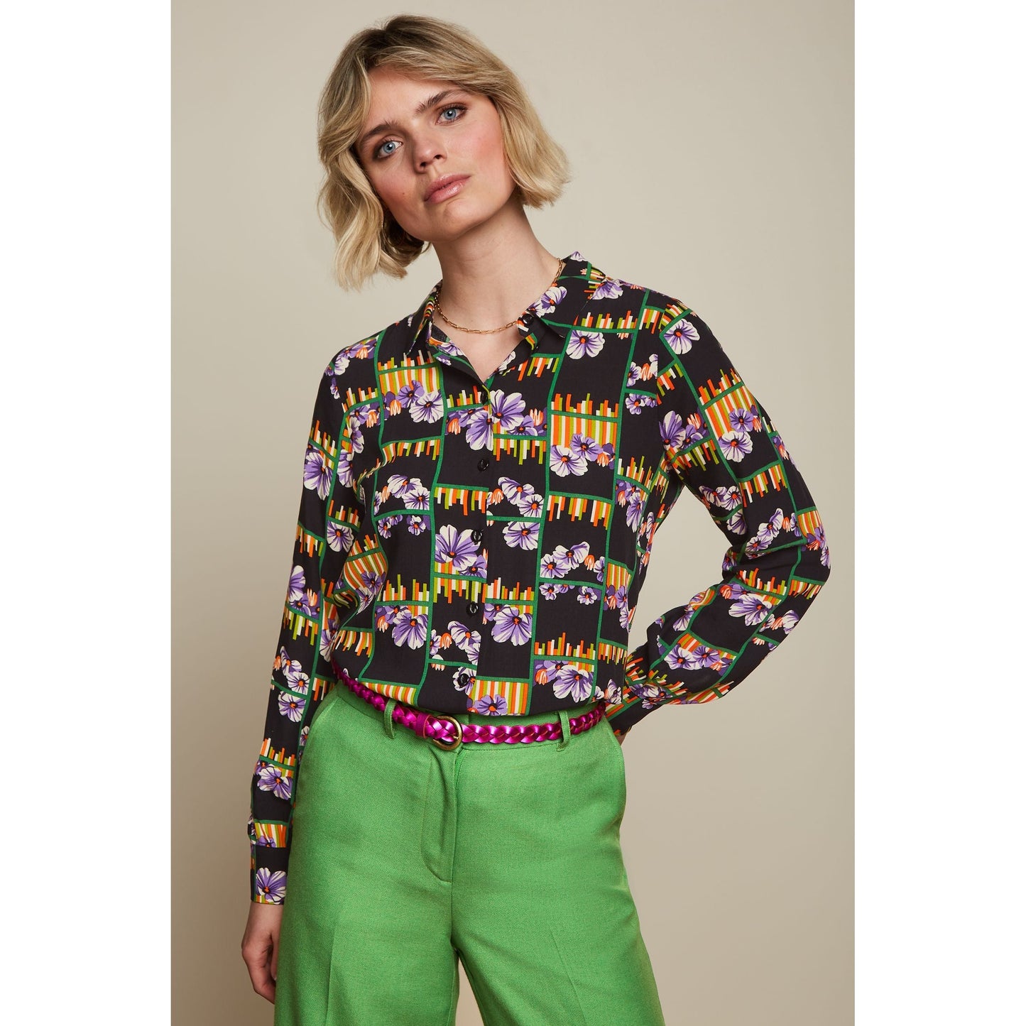 King Louie Braided Belt (Fluro pink or Green)