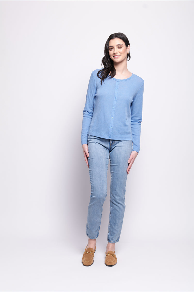 Foil Time Wool Tell Cardigan (Navy, Moss, Black or Still water)