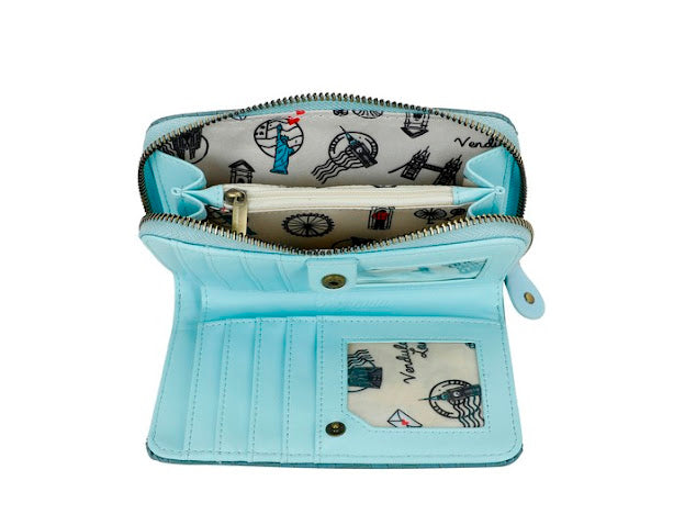 Vendula vintage rose medium zip around wallet