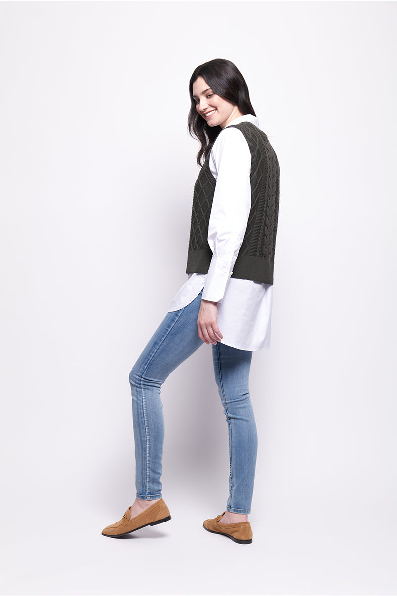 Foil Plot Twist vest (Hunter & Plum)