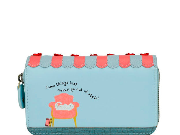Vendula vintage rose medium zip around wallet