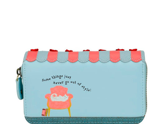 Vendula vintage rose medium zip around wallet