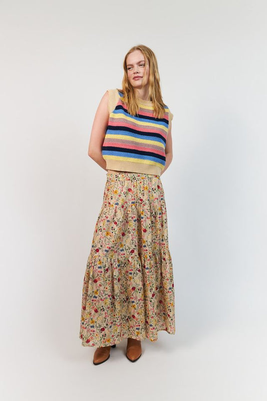 Lolly's Laundry Sunset Maxi Skirt Flower Print
