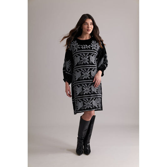 Foil Casino Royale Dress Black