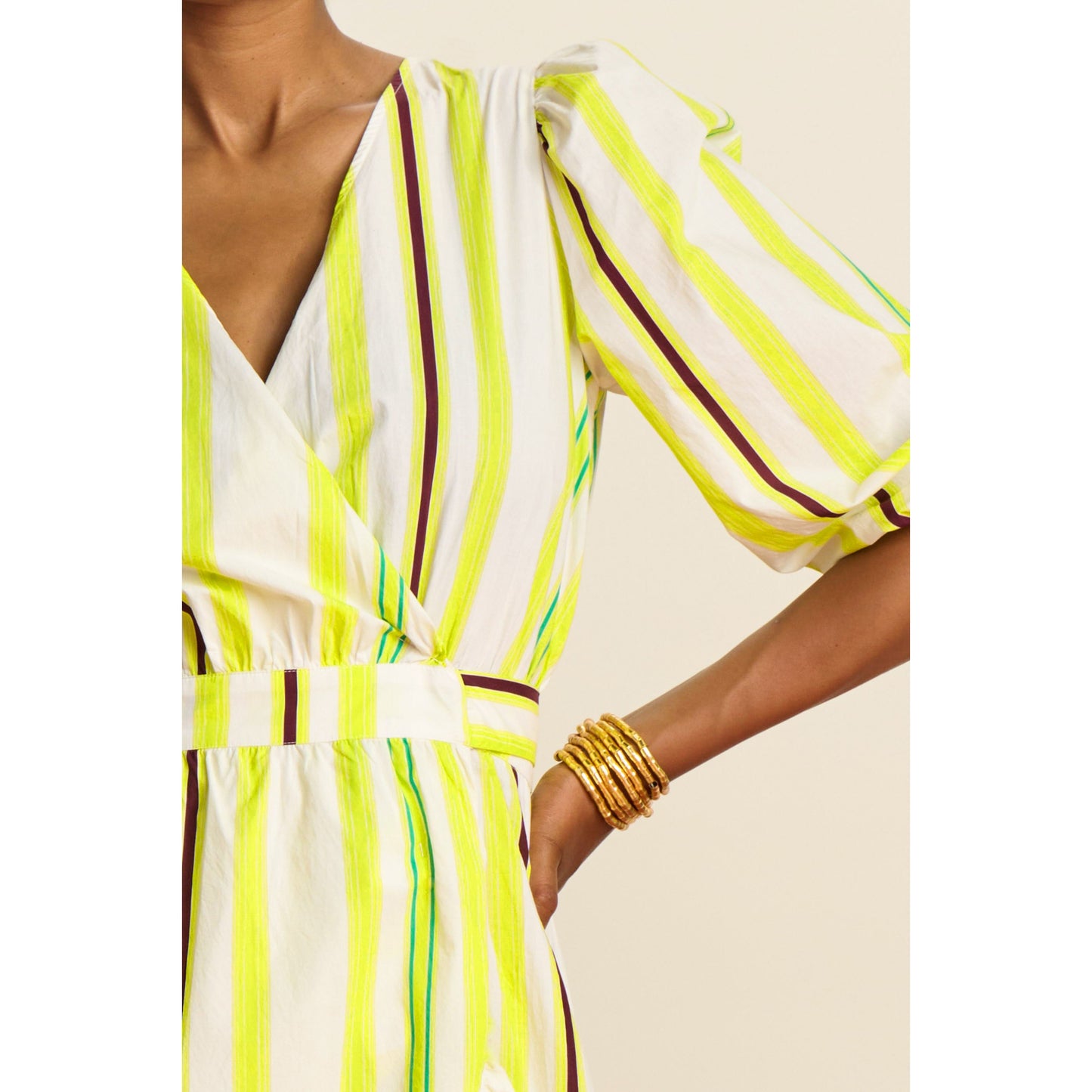 POM striped lemon Dress SP7814