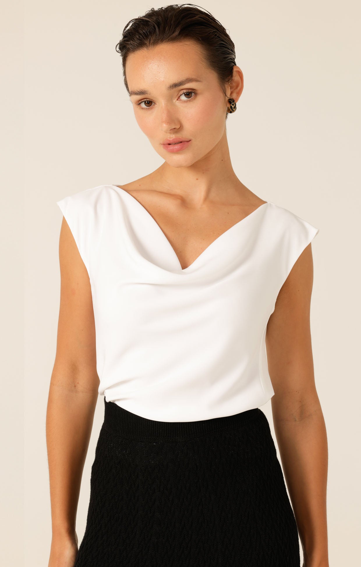 Sacha Drake Cowl bias top