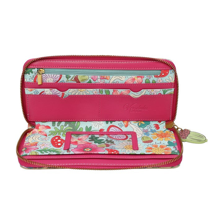 Vendula Fairy Village Large Zip around Crossbody Wallet