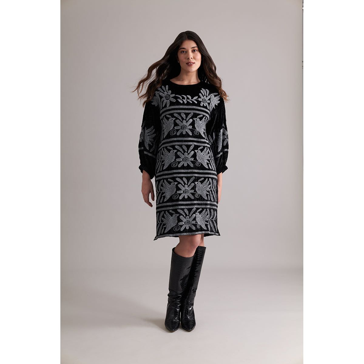 Foil Casino Royale Dress Black