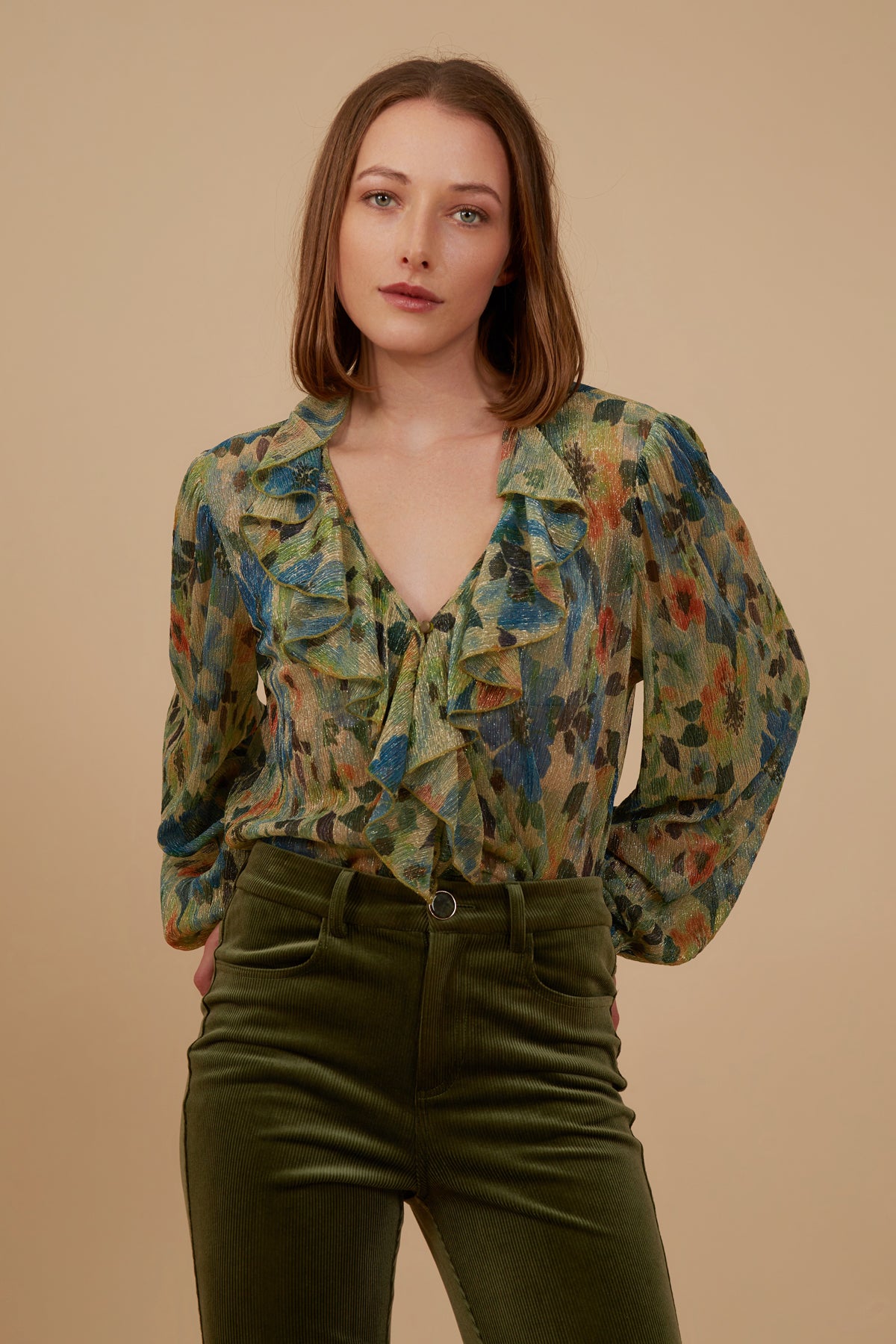 Traffic People Blue Blouse LLS12747
