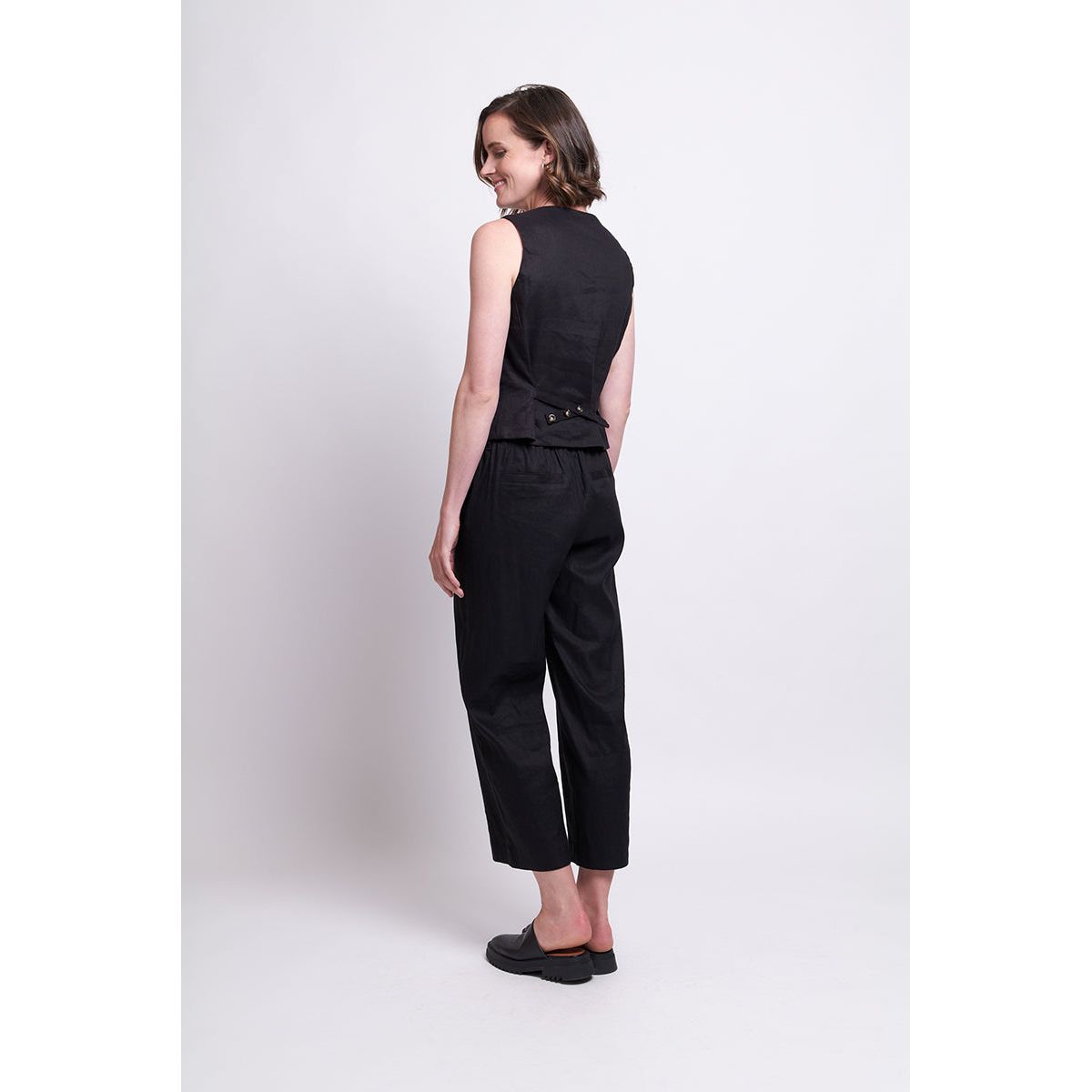 Foil Waisted Vest Mocha