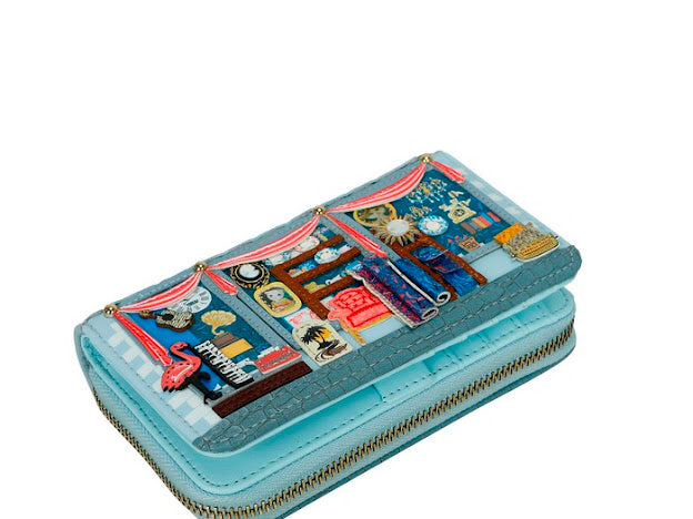 Vendula vintage rose medium zip around wallet
