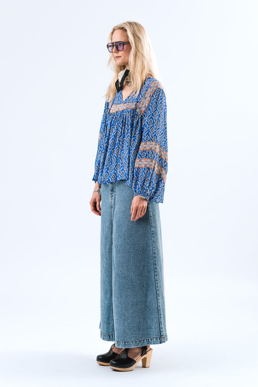 Lollys Laundry Teel Blouse Sl