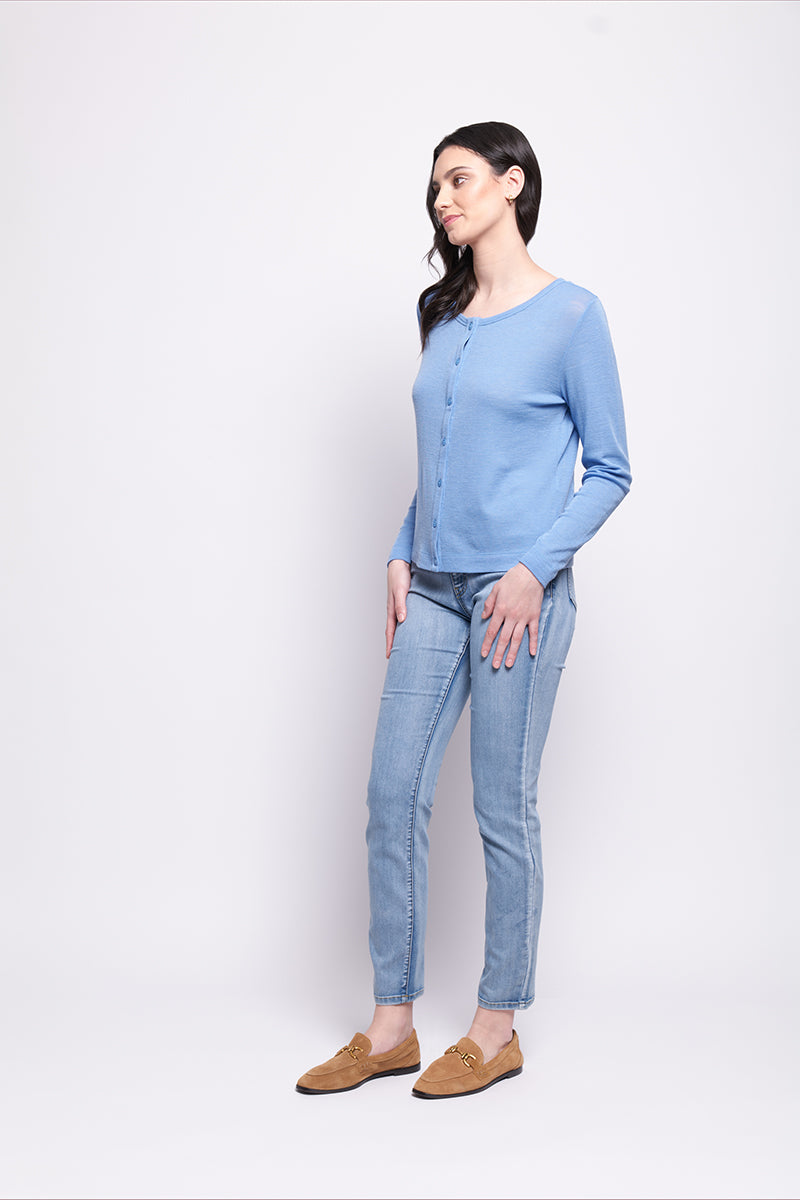 Foil Time Wool Tell Cardigan (Navy, Moss, Black or Still water)