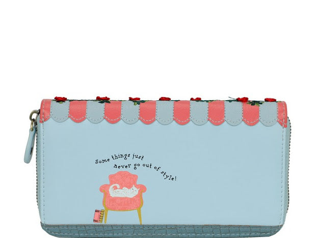 Vendula vintage Rose large zip around wallet