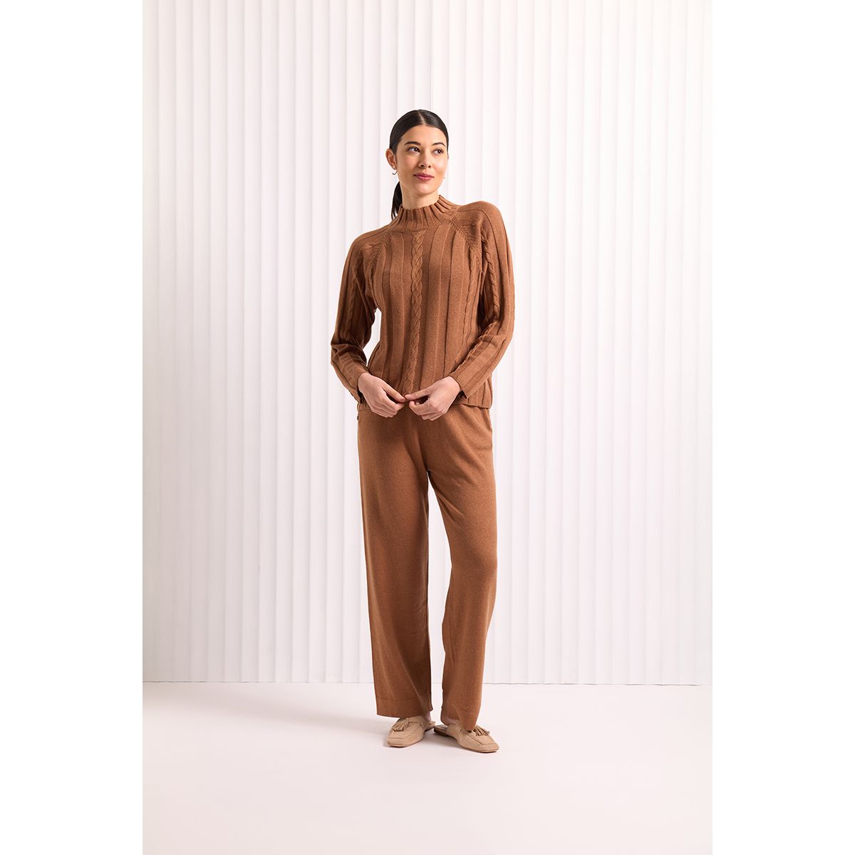 Foil Goddess Pant (Caramel & Midnight)