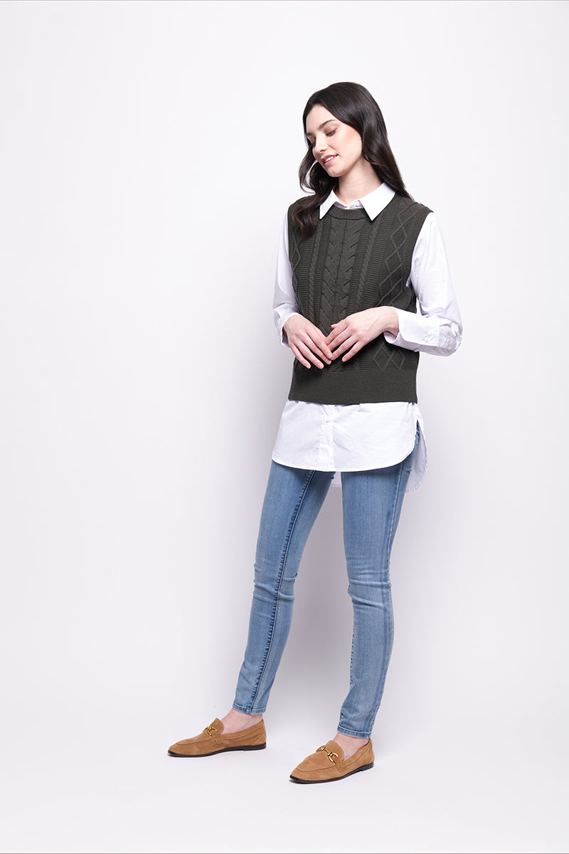 Foil Plot Twist vest (Hunter & Plum)
