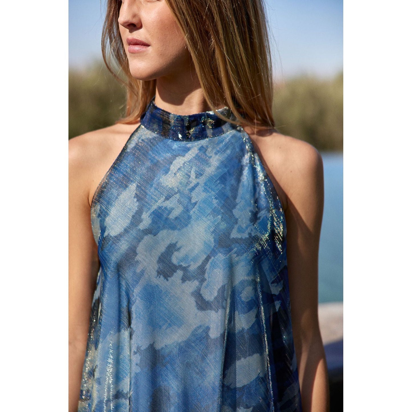Lauren Vidal Palmas Blue Dress