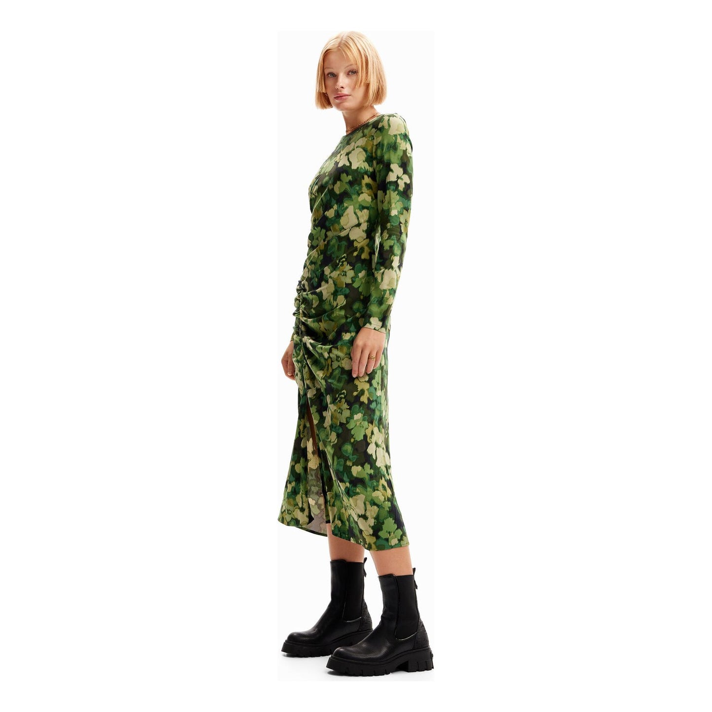Desigual Knit L/S Dress Kaki 23WWVW99