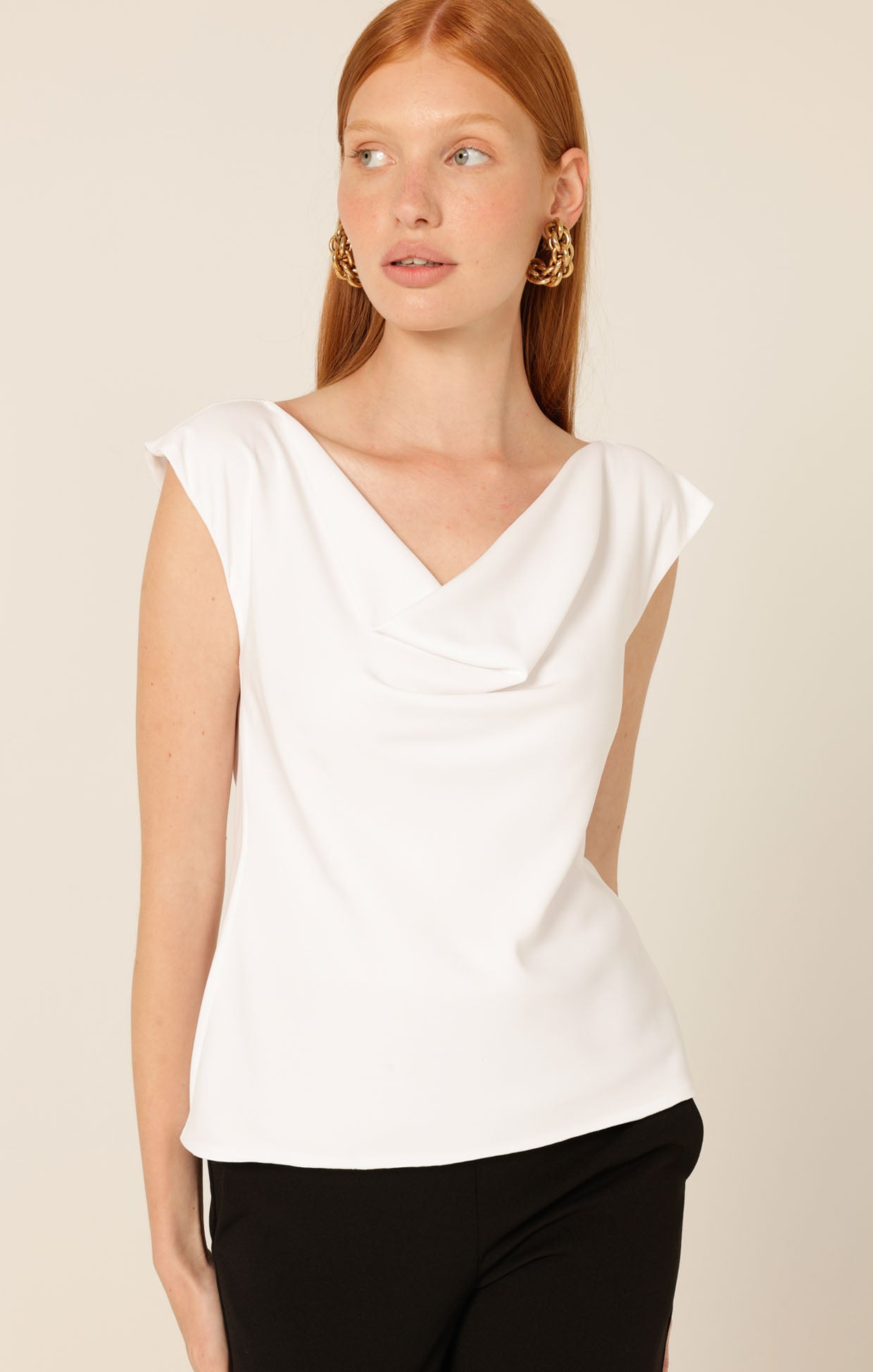 Sacha Drake Cowl bias top
