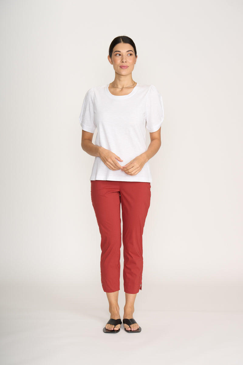 Foil White Delightful Top