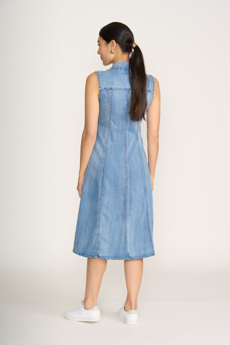 Foil Blue Wash Jean-eartion Dress