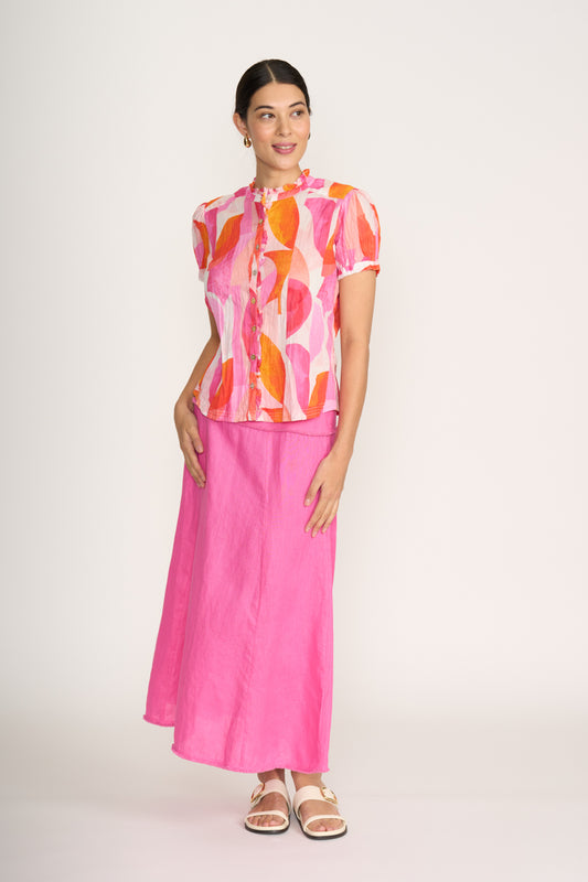 Foil Feeling Peachy Crusin' Top