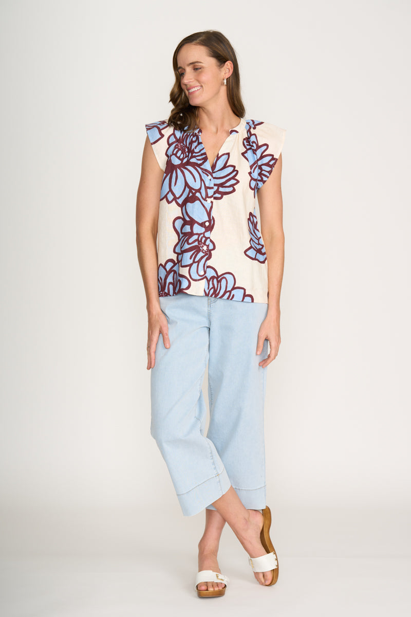 Foil Bloom Fetching Top