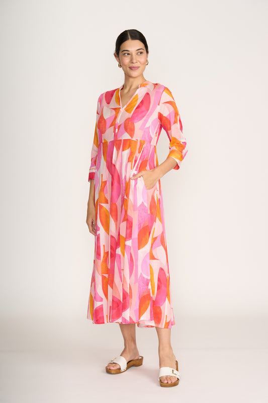 Foil Feeling Peachy Cruisin' Dress