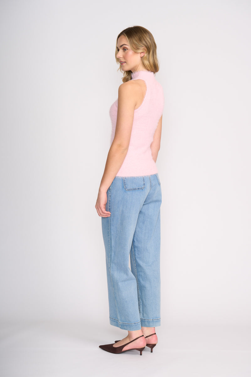 Foil Fluffin' Cute Halter Barely Pink