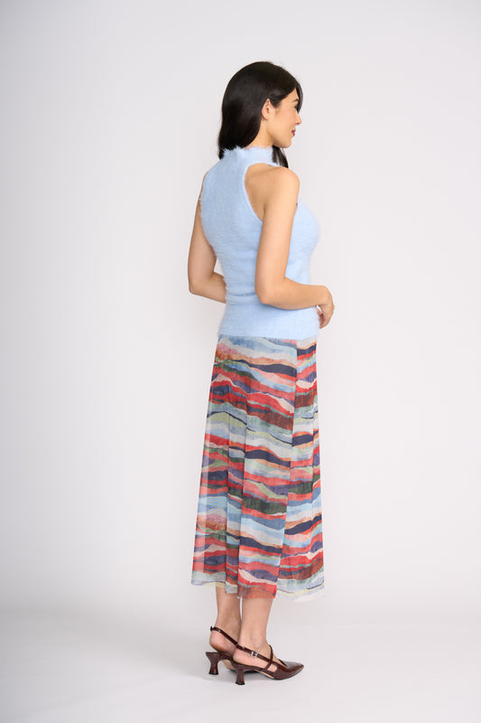 Foil Fluffin' Cute Halter Sky