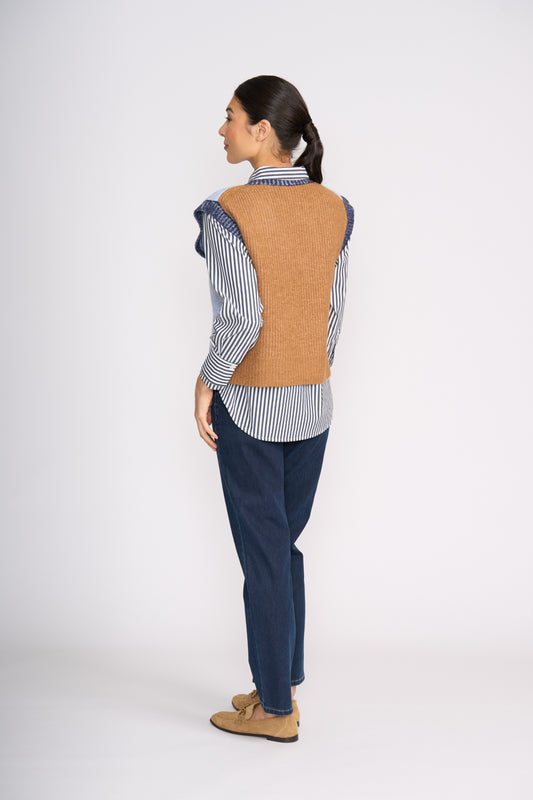 Foil Plush Love Vest Blue Combo
