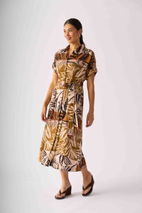 Foil Decked Out Dress Keep Palm