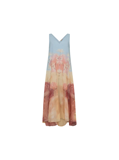 Mos Mosh Nylo Landscape Dress Skyway
