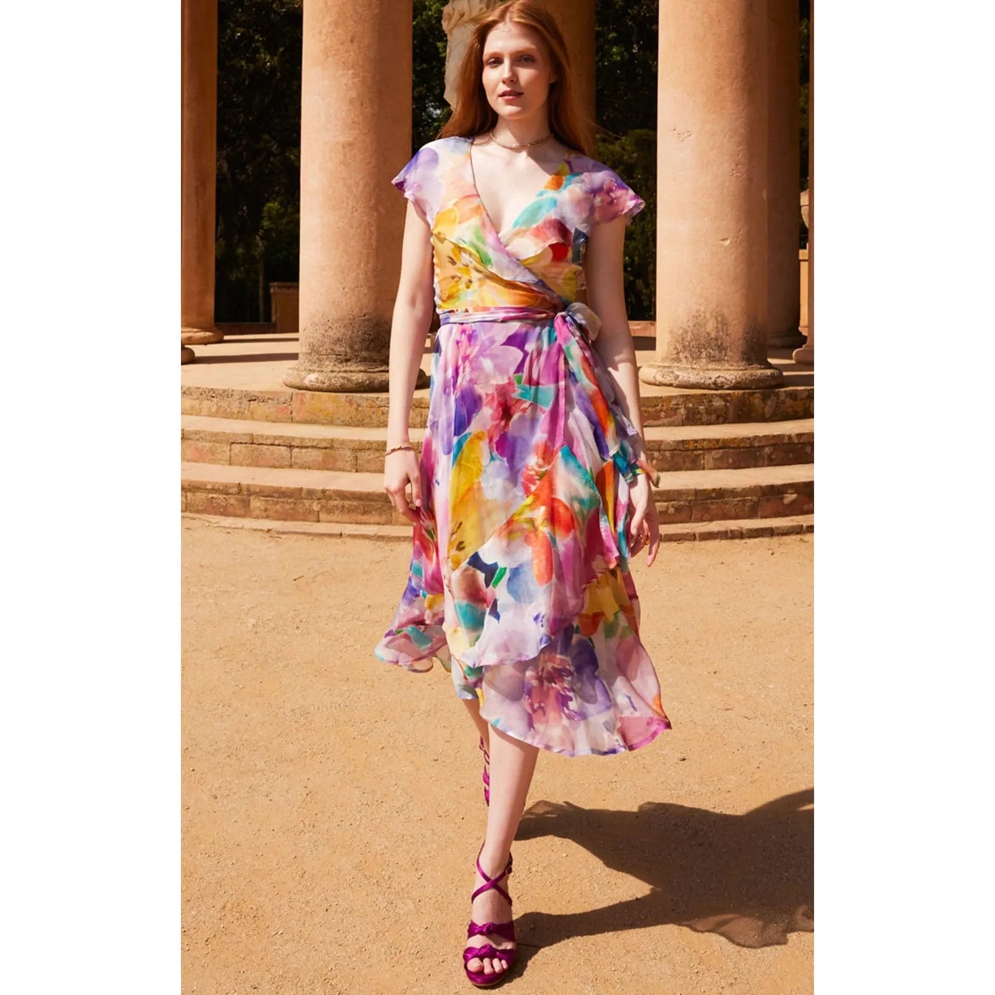 Sacha Drake Pajaritos Wrap Dress (Multi Flo)